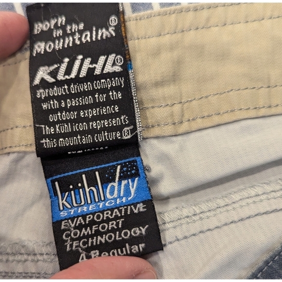Kuhl Blue Cotton Blend Hiking Athletic Pants Size 4 - Picture 6 of 8